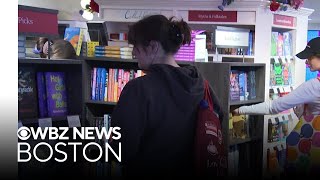 Readers gather for Independent Bookstore Day at Lovestruck Books in Cambridge