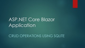 Blazor Application - CRUD using SQLite and EntityFrameworkCore