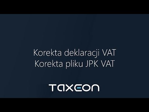 Korekta deklaracji VAT oraz pliku JPK VAT.