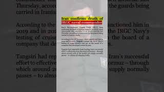 Death of Iran Naval Commander | #iranregime