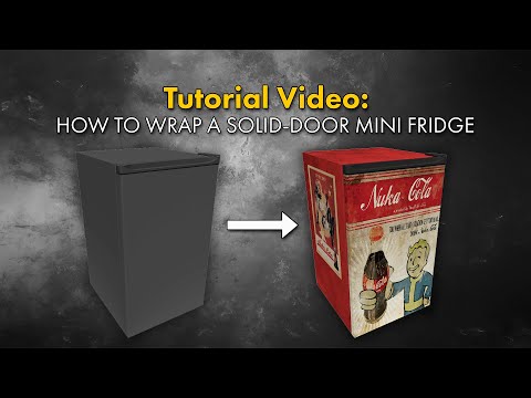 How to wrap a mini fridge in a custom vinyl print.