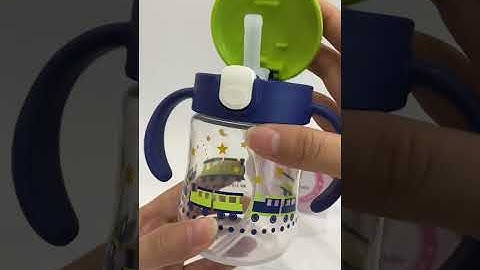 Bình ống hút chống đổ 200ml Richell, cốc ống hút đầu silicone mềm, chống sặc hiệu quả