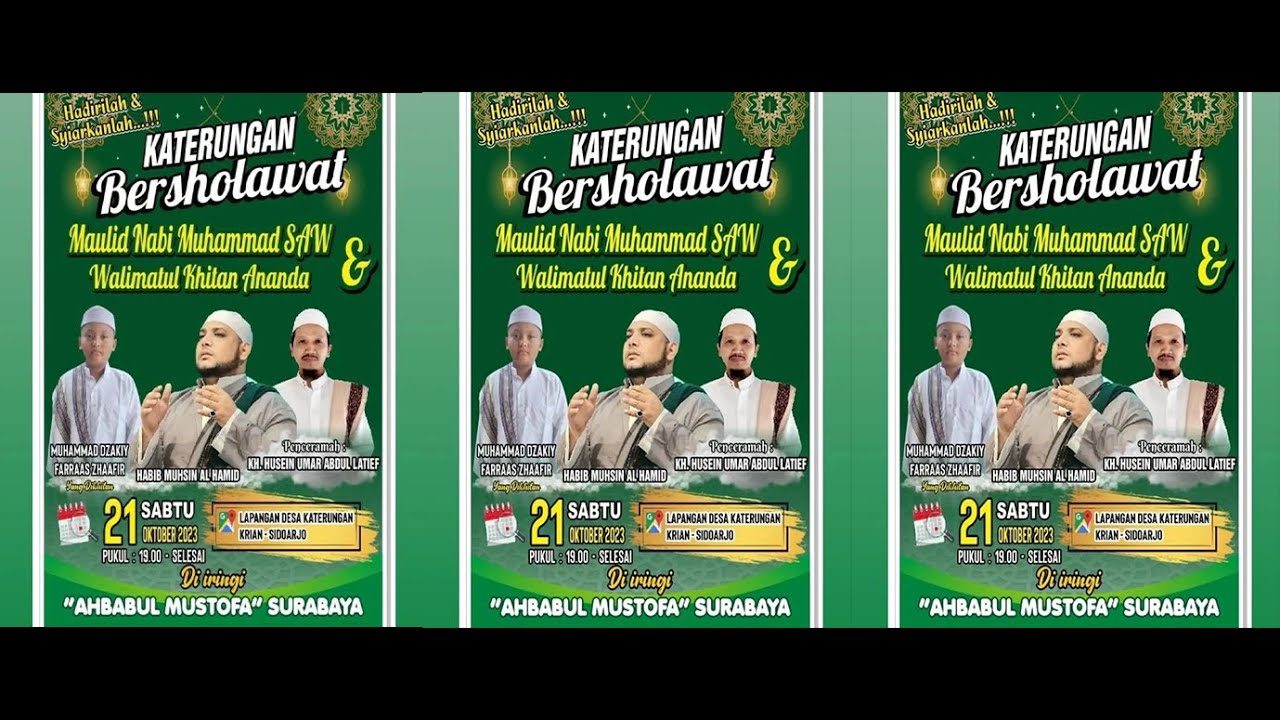 🔴 LIVE KATERUNGAN BERSHOLAWAT BERSAMA HABIB MUCHSIN AL HAMID FT HADRAH AHBAABUL MUSTHOFA SURABAYA
