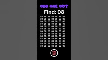 Can you find "08"? Find the ODD One Out - Numbers letters | Brain game 2024