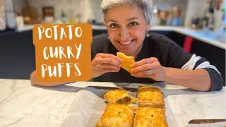 POTATO CURRY PUFFS | Parcels of pastry full of delicious potatoes | Easy baking | Food with Chetna