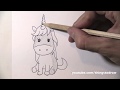How to draw a cute unicorn for kids step by step very easy