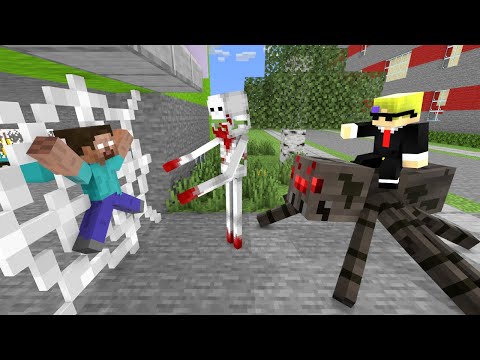 MONSTER SCHOOL : HEROES ( FIGHTING SCP-096, GIANT SPIDER, MAFIA ) - ACTION MINECRAFT ANIMATION