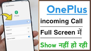 incoming Call Not Showing On Full Screen Display Problem Solve in OnePlus Device