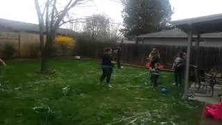 Easter Silly String Fight