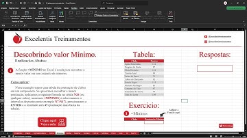 [EXCEL] Descobrindo valor Mínimo em uma tabela no #excel #dashboard #planilhas #aprendeexcel
