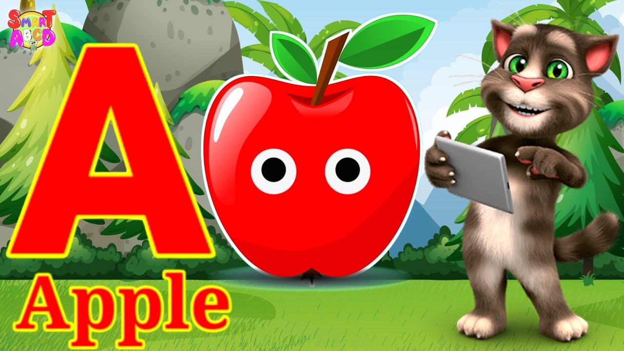 Phonics Song 2 with TWO Words in 3D - A For Apple🍎🍏- ABC Alphabet Songs with Sounds for Children's