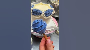 Fantastic Cake Decorations| Amazing Cake|Blue Flower Cake #cakeart #cakedesign #cakedecorating