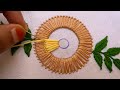 Wonderful flower design|hand embroidery video|embroidery design video|latest embroidery design video
