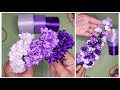 DIY| cara membuat buket bunga dari pita satin | flower Bouquet #satinribbonflowers