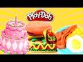 Cooking Play-Doh food. Play Doh cake &amp; Play Doh breakfast.