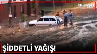 Amasya'da Yollar Nehre Döndü! Araçlar Sel Sularıyla Sürüklendi Resimi
