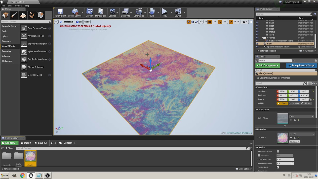 Unreal Engine 4 Shader Oil Paint Procedural Texture Youtube
