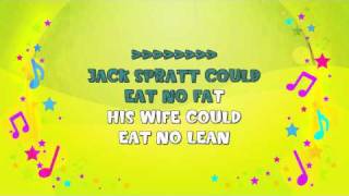 Jack Spratt | Karaoke | Nursery Rhyme | KiddieOK