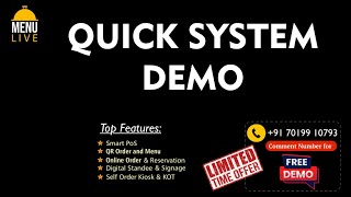 Menulive and digital signage quick demo walkthrough