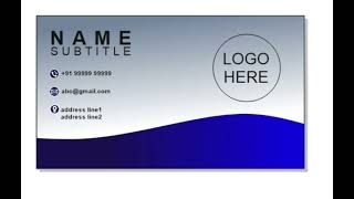 COREL BASIC VISITING CARD IDEA💡