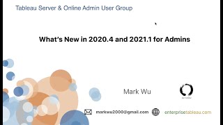 Tableau Server Admins User Group - May 21, 2021