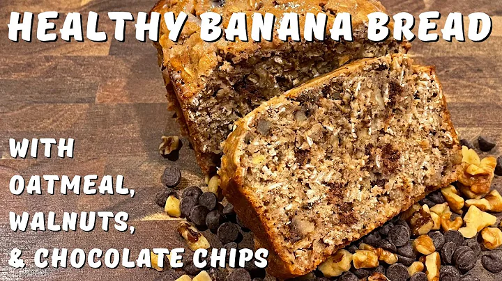 BANANA WALNUT CHOCOLATE CHIP OATMEAL BREAD WITH LE...