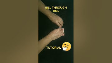 Bill Through Bill Trick #short #magic #moneytricks