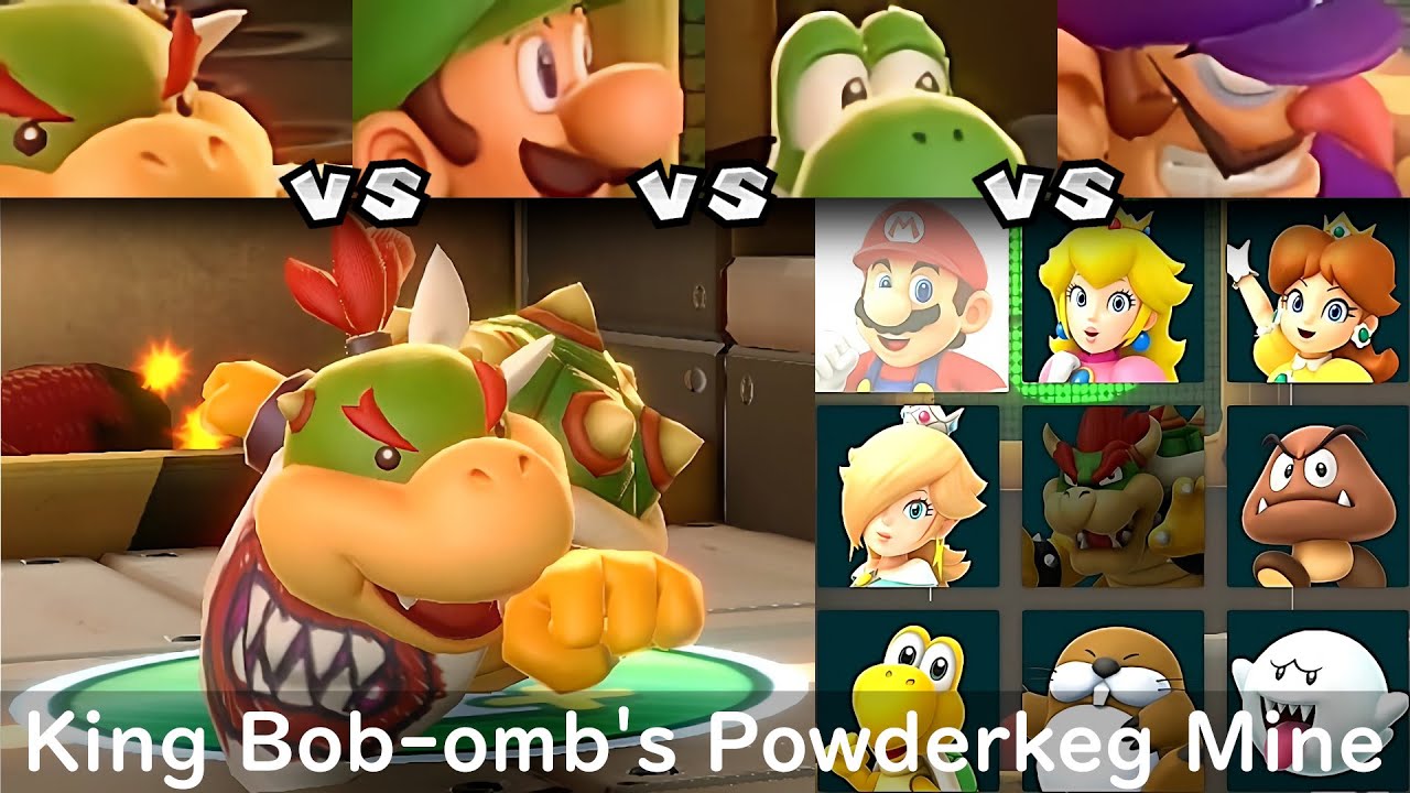 Super Mario Party Bowser Jr vs Luigi vs Yoshi vs Waluigi #21