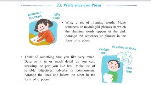 CLASS 5 ENGLISH LESSON NO 23.WRITE YOUR OWN POEM