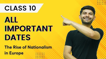 All Important Dates | The Rise of Nationalism in Europe | Class 10 | SST | Digraj Singh Rajput