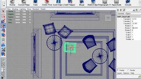 Modeling Interior using Maya Part 3.4 - Arranging the Furniture and Carpet