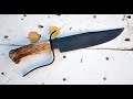 Forging a Pioneer Bowie Knife from a rusty leaf spring