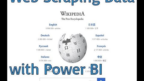 Web Scraping with Power BI - Create visualizations using data tables on the internet