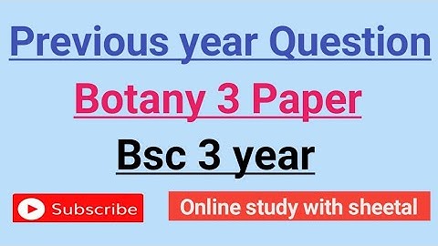Bsc 3 year objective question botany |objective question botany 3 paper