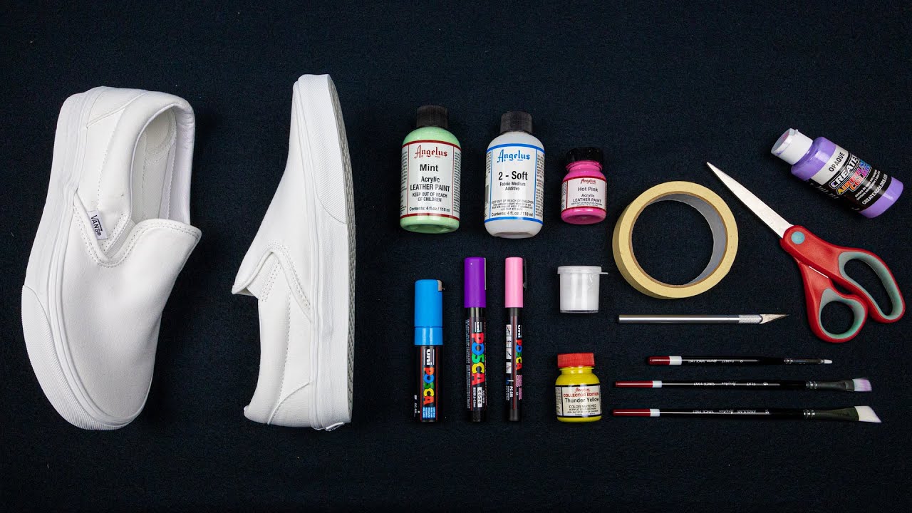 How to hand paint canvas shoes 