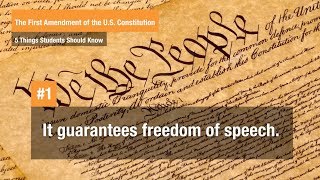 5 things students should know about the first amendment