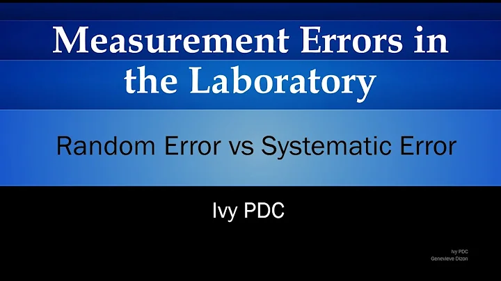 Analytical vs Random Error in the Laboratory