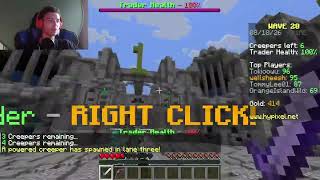 I played creeper attack in Minecraft!