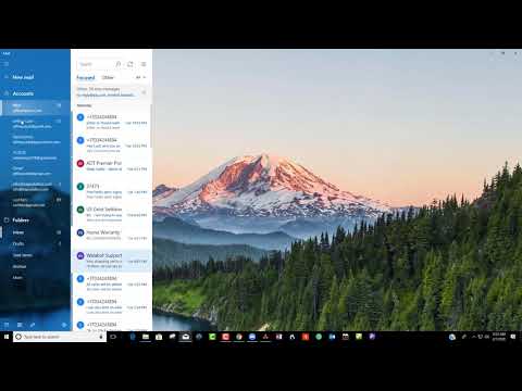 Multiple email accounts and windows10