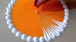 Simple Rangolis with Earbud for Diwali Festival | Diwali Rangolis | Diwali kolam | Top Rangolis