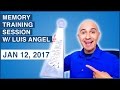 🔴  Memory Training Session (Live) w/ Luis Angel - Jan 12, 2017 | Memorize Images, Numbers