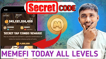🤫(Level 1-12) Memefi Secret Reward Combo |Memefi 4,000,000 Coins Code | Memefi Combo Code |#Memefi