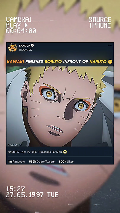 KAWAKI FINISHED BORUTO INFRONT OF NARUTO 🥺💔