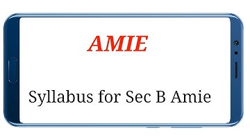 Syllabus of AMIE Section B