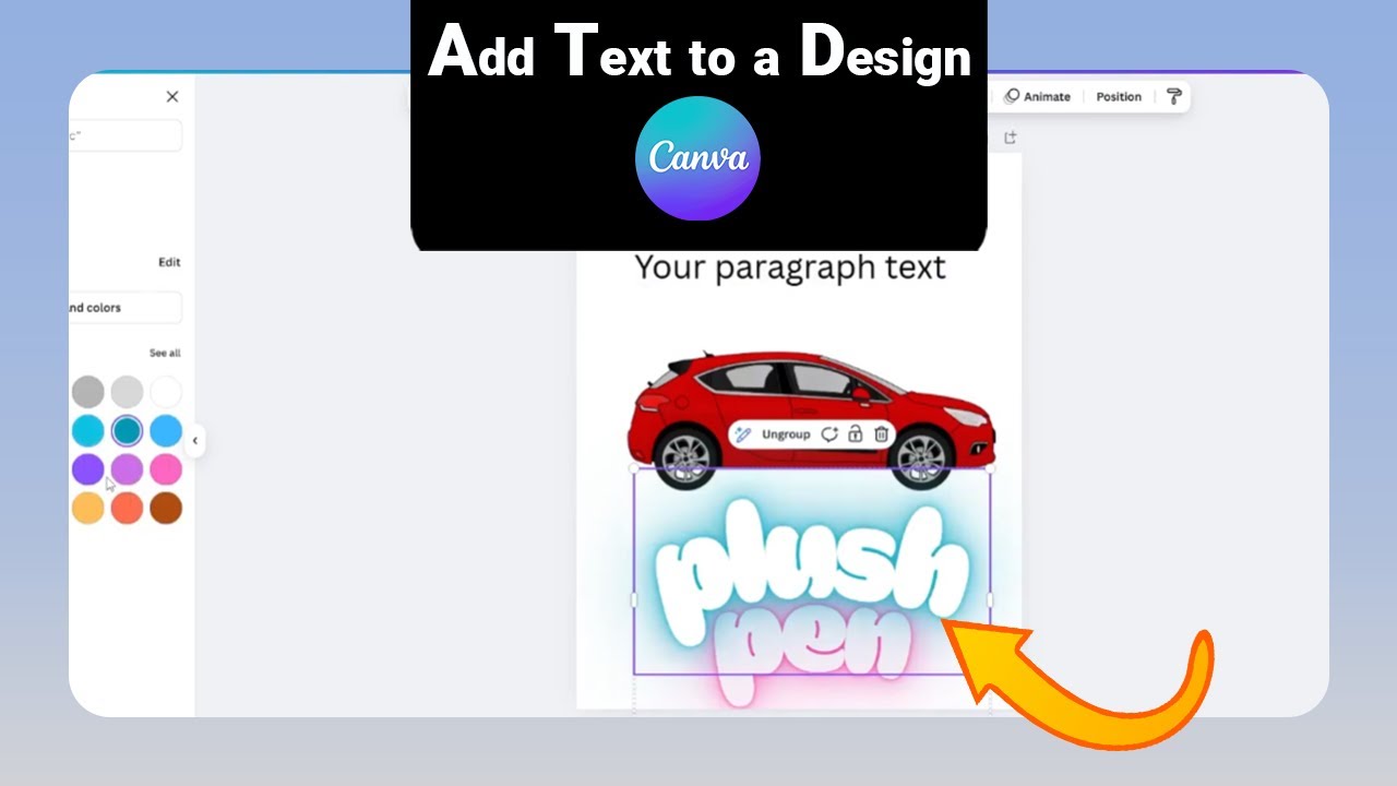 How to Add Text to a Design on Canva [NEW] - YouTube