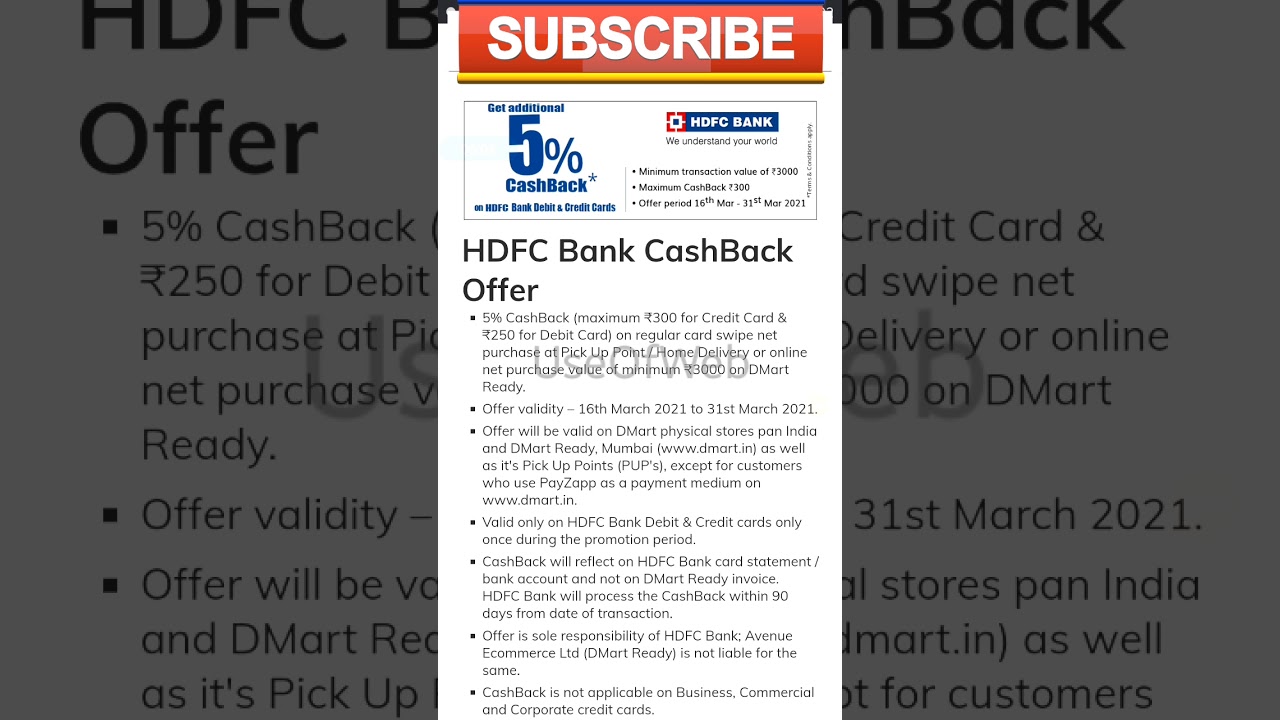 D mart Offers Today Kitchen items 2021 Bank Offer 