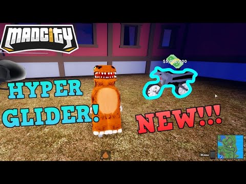 Mad City Roblox New Hyper Glider Location Nightrider Turret New Minimap Gps Downing Players Youtube - glider roblox
