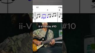ii V I Licks #10 | Dexter Gordon Inspired Jazz Guitar #jazzlicks #guitarshorts #improvisation #bebop