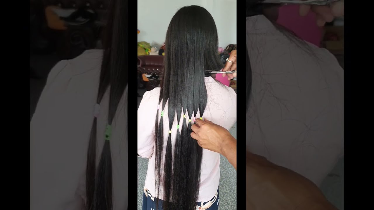 natural straight longhair haircut off