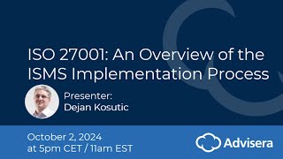 ISO 27001: An overview of the ISMS implementation process